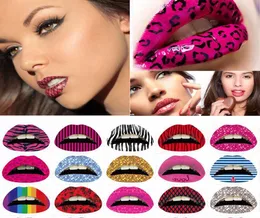 LIP TATTOO TAKTERY HALLOWEEN Party Prezent Sexy Women Funny Lip Sticker Exburbled Stage Makeup Performing Arts Tymczasowy tatuaż ST6468873