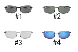 夏の女性ファッションアウトドアプラスチックフレームサングラスドライビングサングラスユニセックススポーツメガネサイクリング眼鏡の小さなリムレス4colors