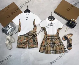 baby girl clothes T shirt kid set baby boy kids designer clothes summer boys girls short sets luxury brand Classic black and white fasion stripe design 001