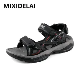 Sandals New Summer Men's Sandals Outdoor Classic Soft Large Size Beach Sandals Platform Wading Shoes Men Sneakers Rome NonSlip Sandals