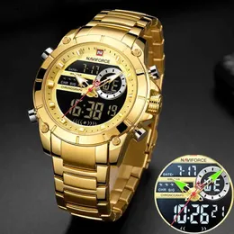 Armbanduhren NAVIFORCE Luxus Original Sport Armbanduhr Für Männer Quarz Stahl Wasserdichte Digitale Mode Uhren Männlich Relogio Masculino 9163 24319