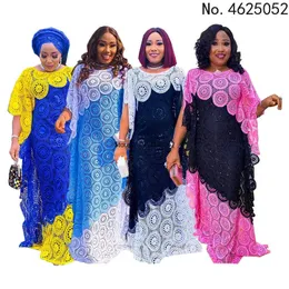 African Party Dresses for Women Elegant Lace Africa Clothing Muslim Fashion Abayas Dashiki Robe Kaftan Long Maxi Dress 240313