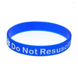 Charm Bracelets 50 Pcs In Case Emergency Do Not Resuscitate Silicone Bracelet For