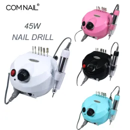 Kits Electric Nail Borrbitar Set 45W High Power 35000 rpm Hög Speed ​​Mill Cutter Hine för manikyrsalong Använd nagelpedikyrfil