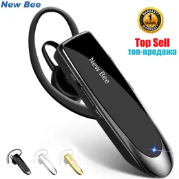 Hörlurar Nya Bee B41 Bluetooth V5.0 Headset Trådlösa hörlurar Handfree hörlurar 22 timmar med CVC6,0 mic för företagskörning