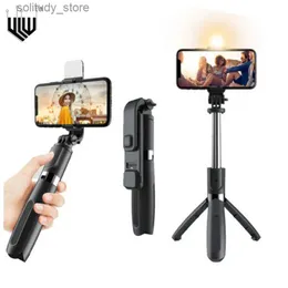 Stabilisatoren YLW Drahtloser Bluetooth-Hand-Universalgelenkstabilisator Handy-Selfie-Stick-Stativ mit Fülllichtverschluss Q240319