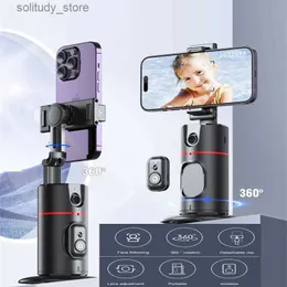 Estabilizadores P02 Novo Smartphone Dobrável Rotativo Universal Joint Mobile Video Recording Desktop Tracking Vlog Stabilizer para iPhone 15 Q240319