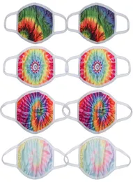 Tiedye digital flor impressa máscara protetora máscara facial à prova de poeira respirável e lavável máscaras faciais para party6983443