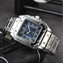 Топ AAA + Роскошные оригинальные брендовые часы для мужчин, классический квадратный циферблат, автоматическая дата, стальной ремешок, повседневные водонепроницаемые мужские часы 39 мм