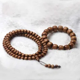 Strand Authentic Black Meat MySoltan Starty Setled Bead Bead Bead Tibetan Beads Sandalwood Mężczyźni i kobiety Kojenia Budda