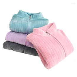 Ceketler Kış Polar Çocuklar İçin Sıcak Kudretli Çocuklar Ceket Peluş Peluş Fermuarı Sweatshirtler Pembe Mavi Genç Erkek Kız Rüzgar Paltoları