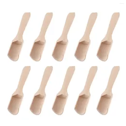 Tea Scoops 2/3/5/6/8/10/12/15pcs Wooden Handle Small Salt Shovel Scoop Teaspoon Ground Milk Coffee Condiment