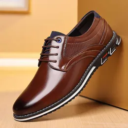 HBP Non-Brand 2024 original design plus size lace-up British business formal shoes pointy wedding shoes men casual leather shoes