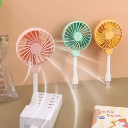 Electric Fans Mini Handheld Portable USB Cooling Fan Quiet Power Bank Laptop Desk Table With Fan Adjustment 240319