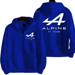 Felpe con cappuccio da uomo Felpe Alpine F1 Team Felpa con cappuccio oversize Formula One Racer Sudadera Harajuku 2024 Primavera Autunno Felpa Uomo/Donna Unisex Moda Stampa