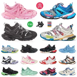 2024 TRACK MĘŻCZYZN KOBIET Luksusowe OG Tractwa 3 Casual Buty Platforma Paris Triple Black Pink Neon 3.0 Gomma Mokorka Top Skórzowe Nylon Balancaigas Dhgate Sneakers