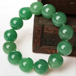 Bracciale in giada naturale con dongle, per coppia porno, perline di giada verde cristallo per uomo