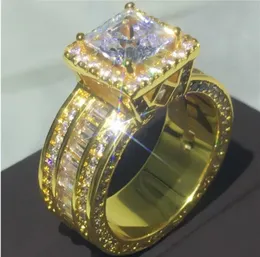 Designer Full Diamond Large Gave Stone Pierścień High End Cyrron Pierścień zaręczyn