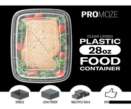 Lunch Box per stoviglie usa e getta con coperchio, contenitore per la preparazione dei pasti, 750 ml, contenitore per alimenti in plastica economico, per microonde da asporto Ft7J9756467