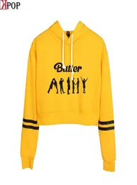 New Albumn Butter Hoodies Sweat Crop Top Shirt Sexig Bangtan Boys Jung Kook RM Jin Suga Jhope Jimin V Kpop Sweatshirt G11024021807