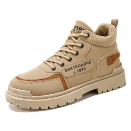 Boots Sapatos de Segurança de Trabalho ao ar livre masculinos, antiskídeos e altos botas de alta resistente a roupas, sapatos esportivos casuais confortáveis e versáteis