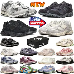 Kutu ile Yeni 2002R 9060 Atletik Koşu Ayakkabıları Dhgate Erkekler İçin Dhgate Yağmur Bulutu Kuvars Gri Ay Daze Siyah Üçlü Karadeniz Tuz Eğitmenleri Sneakers Top