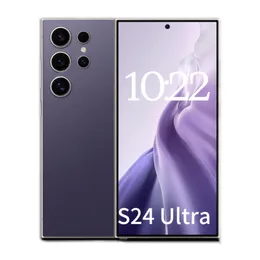 Telefonos S24 Ultra Phone 5G Smart Phone 4G 6.8 بوصة ثقب مزمل بملء الشاشة معرف الوجه معرف الوجه 20 ميجابكسل غير مؤمن فيديو إنجليزي متاح للبريد الإلكتروني