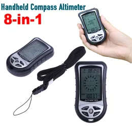 Compass Mini Handheld Compass Altimeter Barometer Thermometer Weather Forecast Time For Camping Hiking North Navigation Survival