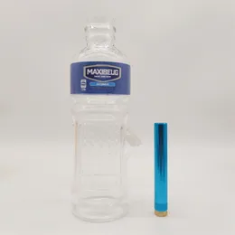Gatorbeug Clear 10 inç Maxburg Cam Bongs Su Borusu Gatorade İçme Şişesi Bong Tütün Sigara Tüpü 10mm Kase Kök Geri Geri Dönüştürme Borular