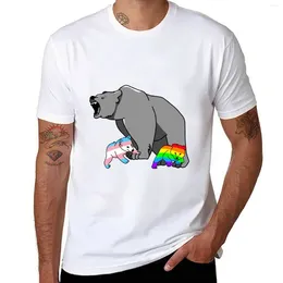 Herren-Poloshirts, Mama/Papa-Bär, LGBT-Pride-T-Shirt für einen Jungen, Kawaii-Kleidung, Schwergewichte, Zoll, Herren-Grafik-T-Shirts