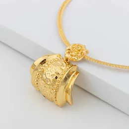 Set di orecchini africani con collana bangle gioielli da donna color oro Metallo Dubai grande orecchino esagerato anello accessori gioielli punk 240319