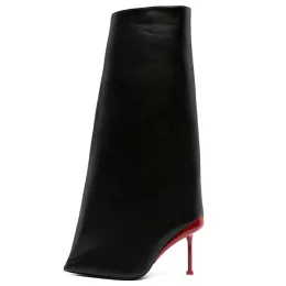 Stivali Fashion Women Brand Luxury Kind Knee High Boots for Woman Poted Stiletto High Heels Scarpe Mujer 2024 per la festa della festa Botas Runway