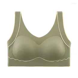 Sutiãs Nessayoo Mulheres Plus Size Push Up Respirável Cor Sólida Sem Costura Fitness Bra Top M-5XL