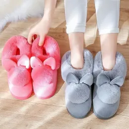 Slippers Fongimic Winter Warm Slippers for Women Practical Cotton Indoor Cottonpadded Shoes Slippers Female Floor 5 Colors Cotton Shoes