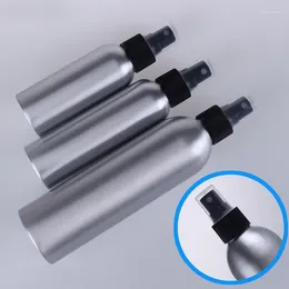 Garrafas de armazenamento 30/50/100ml garrafa de spray de alumínio recarregável perfume portátil recipiente vazio viagem pulverizador cosmético atomizador prata