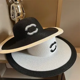 Designer per il cappello da donna con la paglia da donna pieghevole per le vacanze in spiaggia per le vacanze in spiaggia cappelli di grandi dimensioni grandi cappelli a tesa