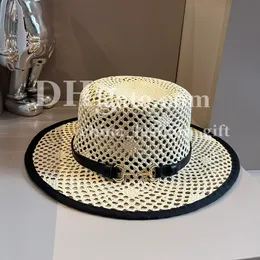 Designer Bucket Hat Hollow Sun Protection Straw Hat Summer Hats Holiday Travel Gentleman Hat For Women Beach Outdoor Sunscreen Hat