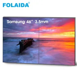 Vídeo Folaida 4K Samsung TV 46 polegadas Bolecela de 3,5 mm To Bezel LCD Parede de vídeo Big Size Big Size Ultra Slim Publicidade Displayers LCD Monitor TV Carro de parede