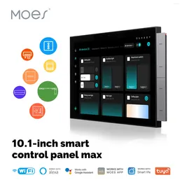 Smart Home Control MOES Tuya Panel Max 10.1inch Touch Screen With Bluetooth Zigbee Gateway Built-in Building Intercom Compatible