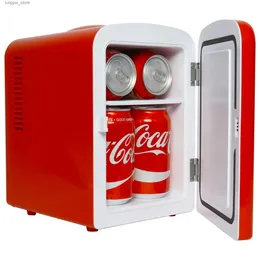 Frigoriferi Congelatori 6 lattine Mini frigorifero 4L Mini frigorifero elettrico 12V Dispositivo di raffreddamento per auto portatile L240319