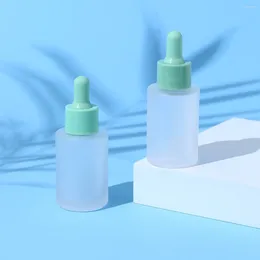 Bottiglie di stoccaggio 10 pezzi 30ml Cosmetici Contagocce verde Vetro Olio essenziale carino con occhio per profumo