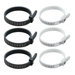 Gioielli Anello di dito riutilizzabile in plastica UK US US JP HK Sizer Sizer Measure Tool Ring Sizer
