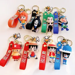 Thief Cartoon KeyChain Luffy dockväska Pendant Key Chain Key Ring Accessory Doll Machine Liten Gift