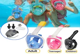 Maschera da nuoto per bambini, boccaglio integrale, maschera da sub, antiappannamento, attrezzatura subacquea, occhiali subacquei, sistema di respirazione per bambini adulti 2207061290160