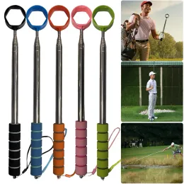 Aids 2.7M Golf Ball Pick Up Tools Telescopic Golf Ball Retriever Catcher Golf Training Aids Automatic Locking Scoop Picker Golf Ball