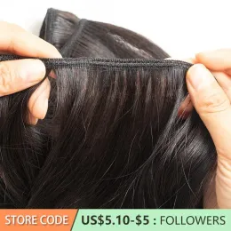 Extensões Cabelo humano reto Teca brasileira cor preta natural Remy pacote de cabelo humano 830 polegadas 50g/pacote Remy Hair Weave