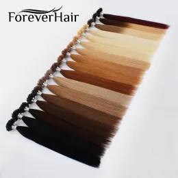 연장 영원히 머리 0.8g/s 네일 u 팁 Remy Pre Bonded Human Hair Extension 부드러운 스트레이트 프로페셔널 살롱 퓨전 화려한 헤어 스타일