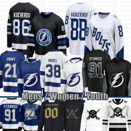 91 Steven Stamkos Reverse Retro Tampa Bay Hockey-Trikot 86 Nikita Kucherov Andrei Vasilevskiy Brayden Point Victor Hedman Lightning Anthony Cirelli Trikots Jugend