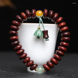 Strand African Pterocarpus Santalinus 5 9 Abacus Beads Creative Accessories With Lotus Seedpod Bracelet Handheld