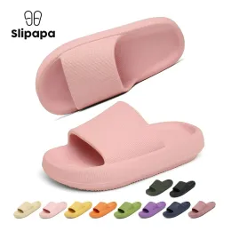 Slippers 4.5CM EVA Soft Flat Shoes Summer Women and Men Sandals Thick Platform Slipper Bathroom Nonslip Slipper Home Mute Flip Flops